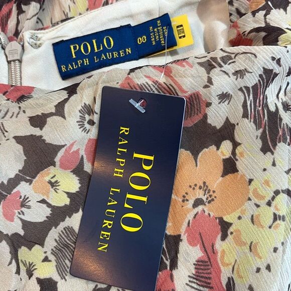 Polo Ralph Lauren Aja Floral Print Fall Brown Midi Skirt 00 $ 498.00 NWT - Picture 8 of 8